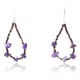Certified Authentic Navajo .925 Sterling Silver Hooks Natural AMETHYST Hoop Native American Earrings 371008637999 Certified Authentic Navajo .925 Sterling Silver Hooks Natural AMETHYST Hoop Native American Earrings 371008637999