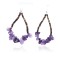 Certified Authentic Navajo .925 Sterling Silver Hooks Natural AMETHYST HOOP Native American Earrings 390786405248