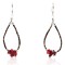 Certified Authentic Navajo .925 Sterling Silver Hooks Natural CORAL and Heishi Hoop Native American Earrings 18059
