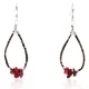 Navajo .925 Sterling Silver Hooks Natural CORAL and Heishi Hoop Native American Earrings 18059 Navajo .925 Sterling Silver Hooks Natural CORAL and Heishi Hoop Native American Earrings 18059