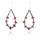 Certified Authentic Navajo .925 Sterling Silver Hooks Natural Coral Heishi Native American Earrings 390753975737