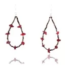 Navajo .925 Sterling Silver Hooks Natural Coral Traditional Heishi Native American Earrings 370994641034