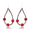 Navajo .925 Sterling Silver Hooks Natural Coral Traditional Hieshi Native American Earrings 390762299853