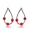Certified Authentic Navajo .925 Sterling Silver Hooks Natural Coral Traditional Hieshi Native American Earrings 390762299853