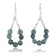 Certified Authentic Navajo .925 Sterling Silver Hooks Natural Dark Blue Quartz Native American Earrings 370964454294