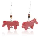 Navajo .925 Sterling Silver Hooks Natural Jasper 32 Native American Earrings 390792697493