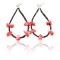 Certified Authentic Navajo .925 Sterling Silver Hooks Natural ORANGE CORAL HOOP Native American Earrings 371014390902