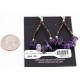 Certified Authentic Navajo .925 Sterling Silver Hooks Natural PURE AMETHYST HEISHI HOOP Native American Earrings 371014474463