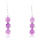 Certified Authentic Navajo .925 Sterling Silver Hooks Natural Purple Agate Native American Earrings 390758056775
