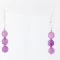 Navajo .925 Sterling Silver Hooks Natural Purple Agate Native American Earrings 390758056775