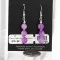 Navajo .925 Sterling Silver Hooks Natural Purple Agate Native American Earrings 390758056775