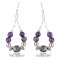Certified Authentic Navajo .925 Sterling Silver Hooks Natural Sugilite Amethyst Earring Native American Earrings 390722893204