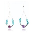 Certified Authentic Navajo .925 Sterling Silver Hooks Natural Turquoise Agate Native American Earrings 371047650254