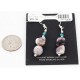 Certified Authentic Navajo .925 Sterling Silver Hooks Natural Turquoise Amethyst Native American Earrings 390813107762