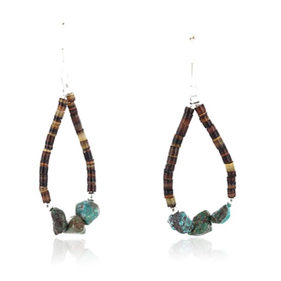 Certified Authentic Navajo .925 Sterling Silver Hooks Natural Turquoise Heishi Native American Earrings 390754340252 Certified Authentic Navajo .925 Sterling Silver Hooks Natural Turquoise Heishi Native American Earrings 390754340252