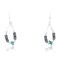 Certified Authentic Navajo .925 Sterling Silver Hooks Natural Turquoise Hematite Native American Earrings 371037382848