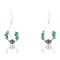 Certified Authentic Navajo .925 Sterling Silver Hooks Natural Turquoise Hematite Native American Earrings 371041667815