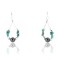 Certified Authentic Navajo .925 Sterling Silver Hooks Natural Turquoise Hematite Native American Earrings 371047884546
