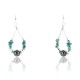 Certified Authentic Navajo .925 Sterling Silver Hooks Natural Turquoise Hematite Native American Earrings 371047884546