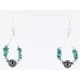 Certified Authentic Navajo .925 Sterling Silver Hooks Natural Turquoise Hematite Native American Earrings 371047884546