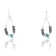 Certified Authentic Navajo .925 Sterling Silver Hooks Natural Turquoise Hematite Native American Earrings 390814169540