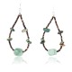 Certified Authentic Navajo .925 Sterling Silver Hooks Natural Turquoise Jade Native American Earrings 390762726308