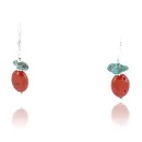 Navajo .925 Sterling Silver Hooks Natural Turquoise Jasper Native American Earrings 390783958939