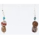 Certified Authentic Navajo .925 Sterling Silver Hooks Natural Turquoise Jasper Native American Earrings 66633 Certified Authentic Navajo .925 Sterling Silver Hooks Natural Turquoise Jasper Native American Earrings 66633