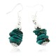 Certified Authentic Navajo .925 Sterling Silver Hooks Natural Turquoise Native American Earrings 18097-7