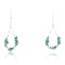 Certified Authentic Navajo .925 Sterling Silver Hooks Natural Turquoise Native American Earrings 371056440193
