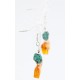 Certified Authentic Navajo .925 Sterling Silver Hooks Natural Turquoise Native American Earrings 390784408126