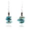 Certified Authentic Navajo .925 Sterling Silver Hooks Natural Turquoise Native American Earrings 390813099138
