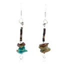 Navajo .925 Sterling Silver Hooks Natural Turquoise Native American Earrings 390817652116