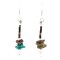 Certified Authentic Navajo .925 Sterling Silver Hooks Natural Turquoise Native American Earrings 390817652116