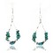 Certified Authentic Navajo .925 Sterling Silver Hooks Natural Turquoise Native American Earrings 390834622865