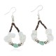 Certified Authentic Navajo .925 Sterling Silver Hooks Natural Turquoise Opalite Heishi Hoop Native American Dangle Earrings 18263-25 Certified Authentic Navajo .925 Sterling Silver Hooks Natural Turquoise Opalite Heishi Hoop Native American Dangle Earrings 18263-25