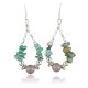Certified Authentic Navajo .925 Sterling Silver Hooks Natural Turquoise Quartz Native American Earrings 370964277861