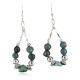 Certified Authentic Navajo .925 Sterling Silver Hooks Natural Turquoise Quartz Native American Earrings 390727328599