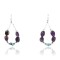 Certified Authentic Navajo .925 Sterling Silver Hooks Turquoise AMETHYST Native American Earrings 390777261435