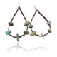 Certified Authentic Navajo .925 Sterling Silver Hooks  Turquoise HOOP Native American Earrings 390784256238