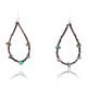 Certified Authentic Navajo .925 Sterling Silver Hooks Turquoise Native American Earrings 390794784483