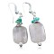 Certified Authentic Navajo .925 Sterling Silver Hooks Turquoise Natural Pink Quartz Earring Native American Earrings 18071