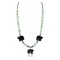 Certified Authentic Navajo .925 Sterling Silver Jade Turquoise Onyx Native American Necklace 390821037539