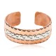 Certified Authentic Navajo .925 Sterling Silver Maze Handmade Native American Pure Copper Bracelet 13097-18 Certified Authentic Navajo .925 Sterling Silver Maze Handmade Native American Pure Copper Bracelet 13097-18