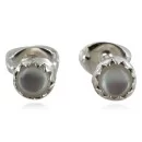 Navajo .925 Sterling Silver Mother of Pearl Stud Native American Earrings 371124499963