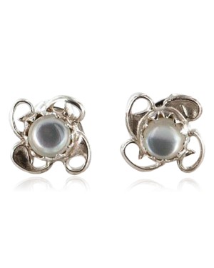 Certified Authentic Navajo .925 Sterling Silver Mother of Pearl Stud Native American Earrings 390918540674