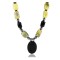 Certified Authentic Navajo .925 Sterling Silver Natural Agate Black Onyx Hematite Native American Necklace 15888-4