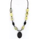 Certified Authentic Navajo .925 Sterling Silver Natural Agate Black Onyx Hematite Native American Necklace 15888-4