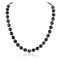 Certified Authentic Navajo .925 Sterling Silver Natural Agate Black Onyx Native American Necklace 25308-3