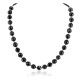 Navajo .925 Sterling Silver Natural Agate Black Onyx Necklace NB160109011903